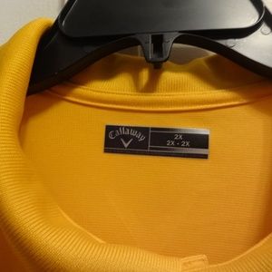 Callaway Mens Orange S/S Golf Polo Size 2X
